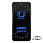 Waterproof Rocker Switch with Blue LED | 12V/24V Latching & Momentary (SPST/ DPDT) | for Marine, UTV, ATV, RZR, Automotive