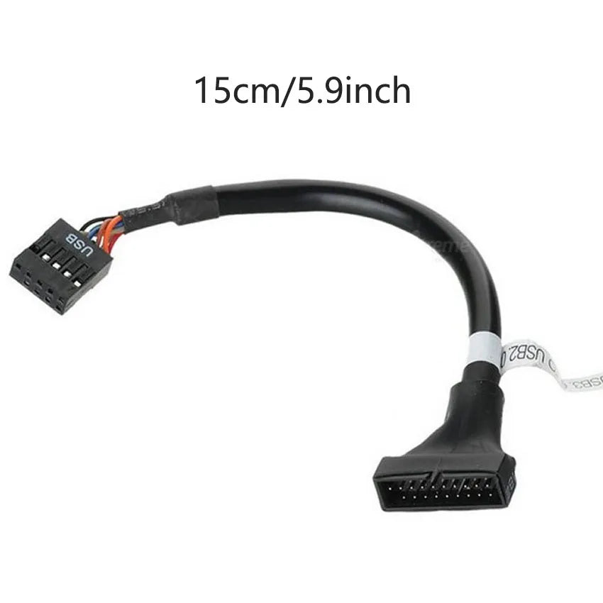 20Pin 19Pin USB 3.0 to 9Pin USB 2.0 Male and Female Motherboard Cable Adapter Cable 480Mbps Data Speed Computer Cable Connector