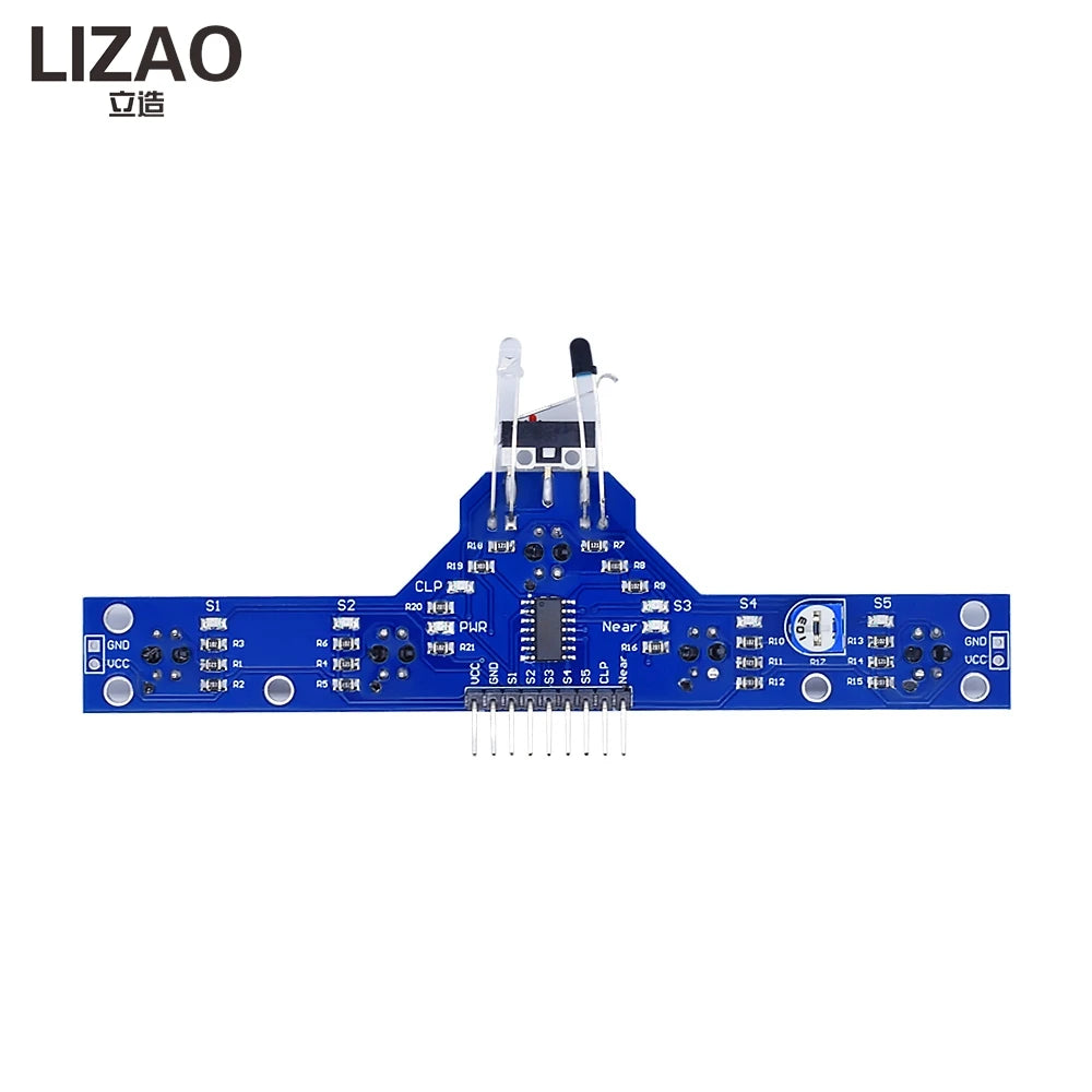 5-Way Tracing Sensor Module, TCRT5000 Based Tracking Board for Smart Car Line Following Projec