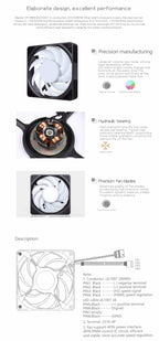 Bykski 120mm Fan Use for Water Cooling Radiator Computer PC Case 3008RPM Heatsink  Support PWM  CF-AP3000EX-X / CF-RBW3000EX-X