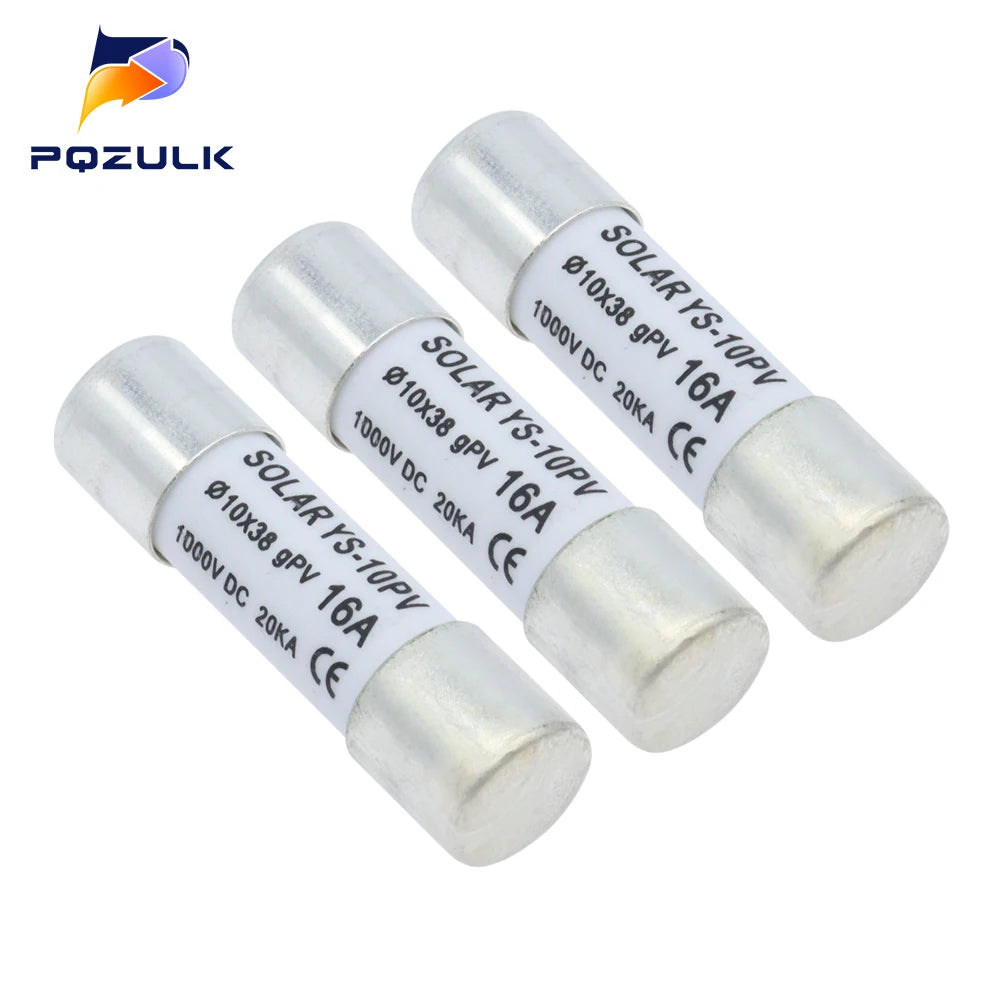 Solar DC Fuses 1000V PV Photovoltaic 6A 10A 15A 20A 25A 30A 10*38MM High Voltage for Solar System Short Circuit Protection gpV