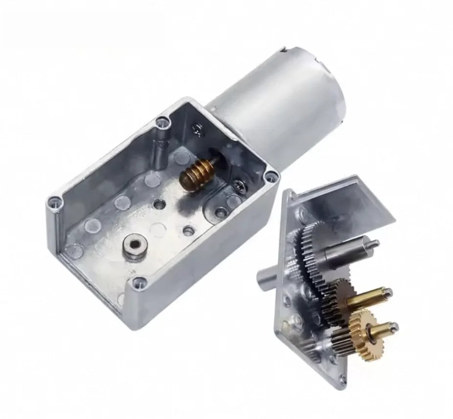 JGY370 JGY-370 1-210 RPM 12 V 24V With Encoder Mini Electric 6V 90 Degree Gearbox Right Angle 12v DC Worm Gear Motor