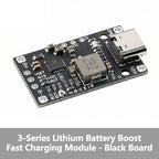 Type‑C USB 2‑3S BMS Lithium Battery Boost Charging Module 15W 8.4V 12.6V 1.5A Fast Charge With Balance And Indicator