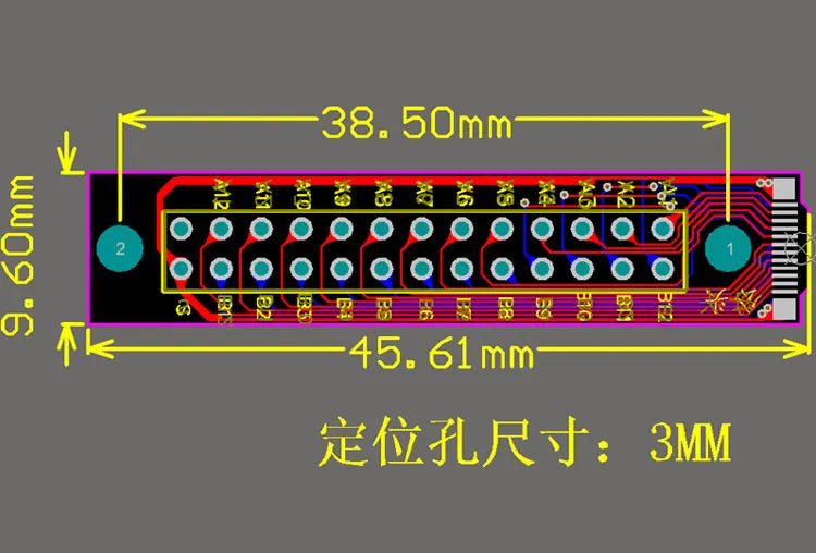 USB Type-C Male & Female Test Board 24Pin, Breakout Module with PCB and Pin Header