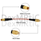 Wireless Modem Cable MCX Male to MMCX Female Straight Pigtail Adapter RG316 10cm/15cm/30cm/50cm Wholesale New