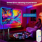 Smart LED TV Backlight Strip with AR Color Sensor App Controller with Music Sync RGB Ambient Light for 55 to 85 Inch Screen