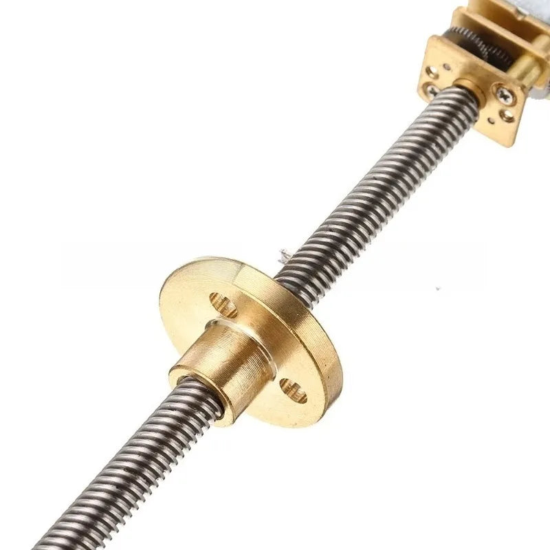 T5 Fast Thread N20 Decelerating Motor 160MM Long Screw Stainless Steel Flanged Various Rotating Speed