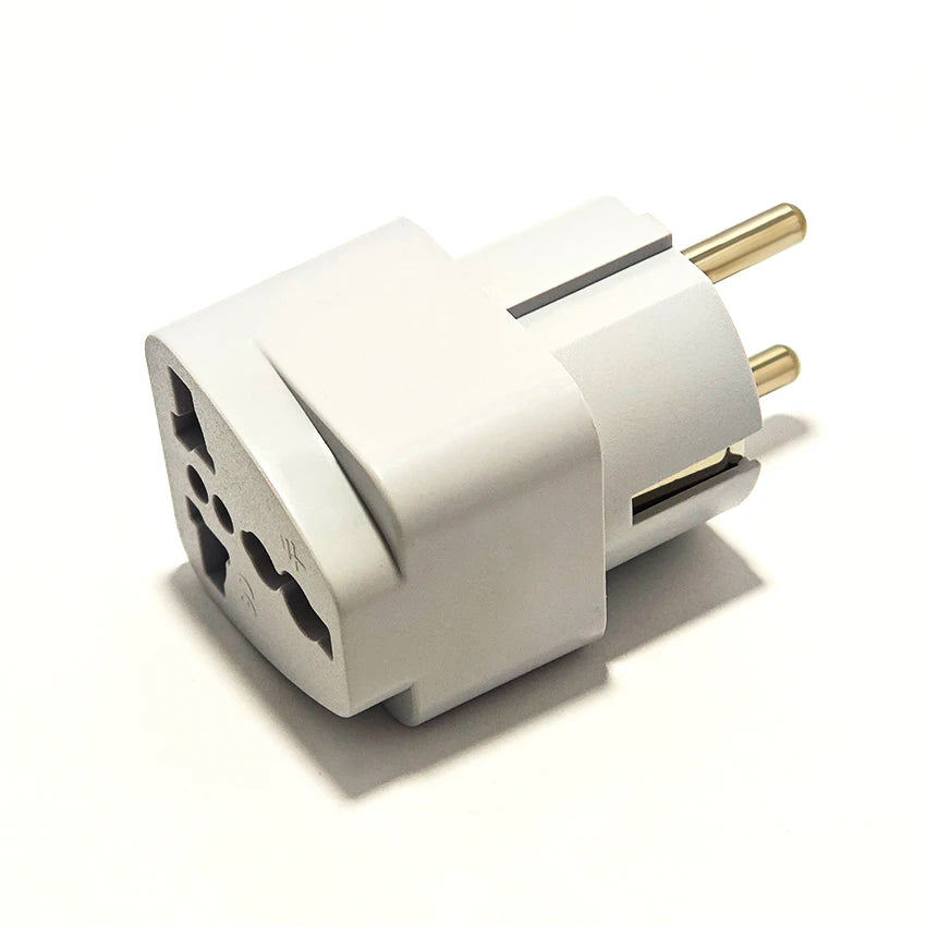Universal EU Plug Adapter International AU UK US To Euro Travel Conversion Adapter Electrical Converter Power Socket Grey