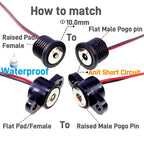 Circular High Current 3A 12V Magnetic Connector Threaded Panel Mount Holes Self-Locking Waterproof Terminals Charging Wire PH2.0
