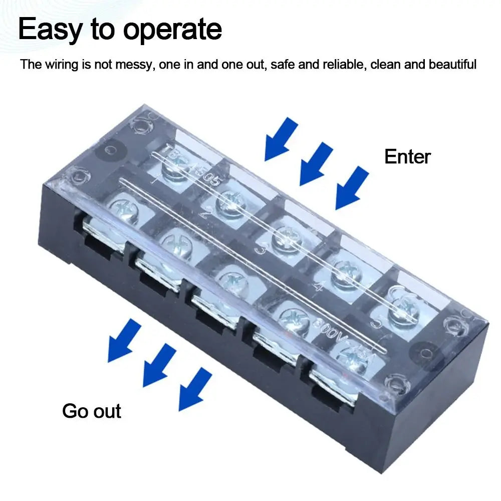Terminal Block Connector Dual Row Terminal Block With Screws Strip Block Terminal Electric Connector Strip Electrical