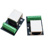 1PCS RJ45 Single/Double Female Adapter Board Turns the 2.54/3.5-Pitch Terminal to the 8P Network Adapter