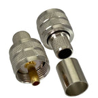 10pcs connector PL259 UHF male crimp RG8 LMR400 RG213 RG165 RG214 RG393 Cable RF Coaxial Wire Terminals