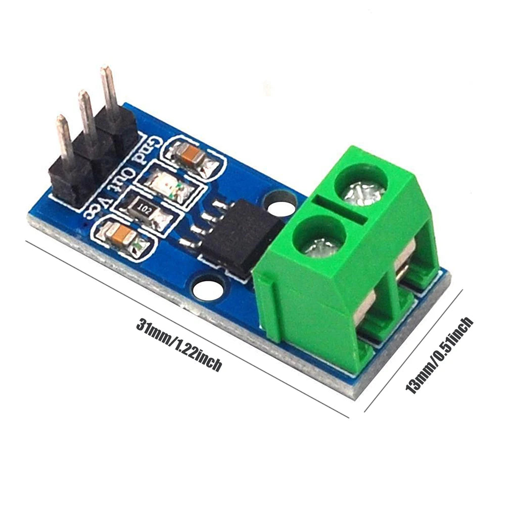 ACS712 Current Sensor Module Detector 5A/20A/30A Range Hall Effect Current Sensor Module