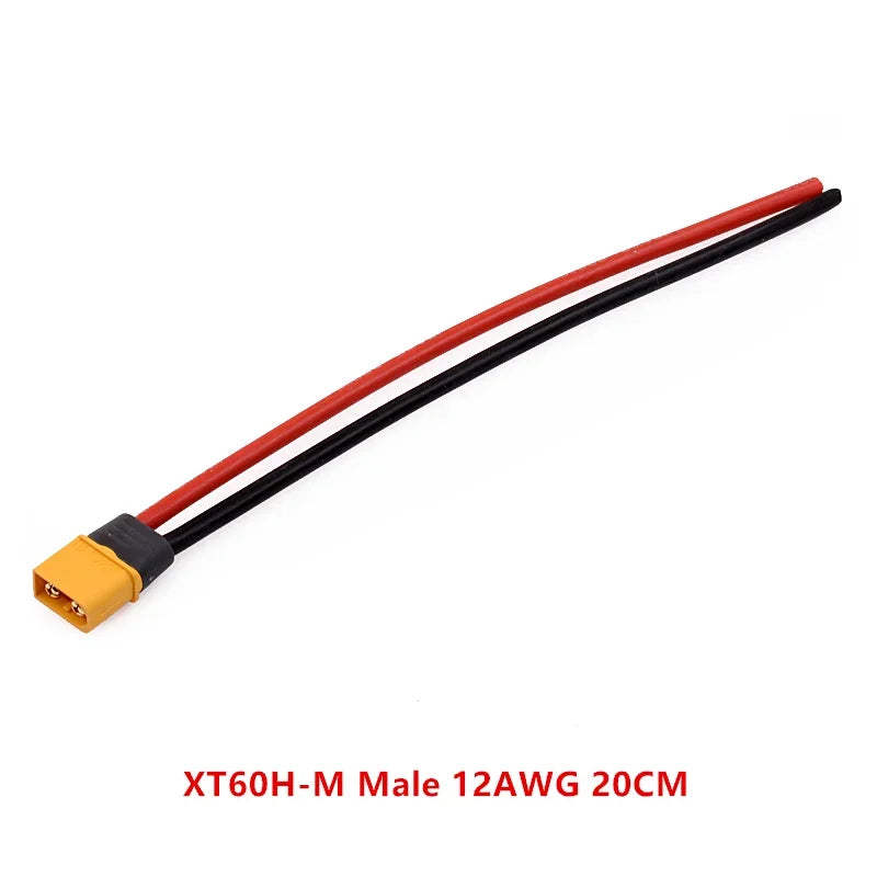 10cm/20cm/30cm 12AWG 16AWG XT60H Male to Female Plug Extending Wire Cable Adapter Convertor for Battery Power Connect