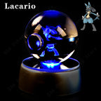 Pokemon Crystal Ball 3D Mewtwo Pikachu Gengar Pokeball 3D Night Light Lamp Glass Statue Pokemon Crystal Ball Birthday Gift