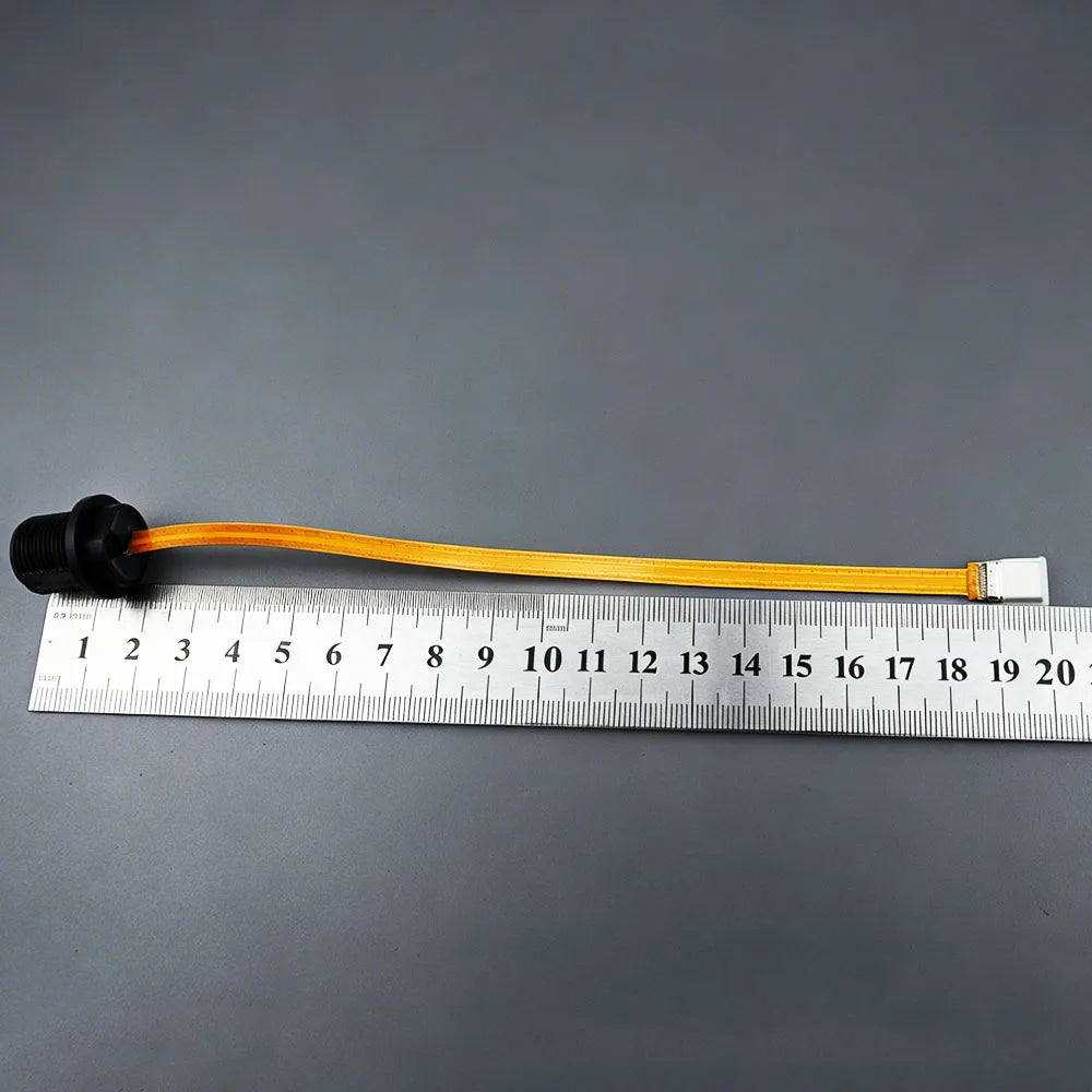 Type-C Threaded FPC Waterproof Plug Snap On Data Connector Industrial Grade USB 3.1 Type C Socket with 10CM/20CM Cable IP68