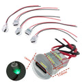 5/10Pcs Transparent 2Pin Waterproof USB-C Female Charging Socket With LED Light Type-C Power Input Connector