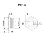 RGB Led Push Button Switch With Wire Custom Pattern Car DIY Waterproof Led Momentary 19/22/25/30 mm Self Reset 12v Symbol Signal