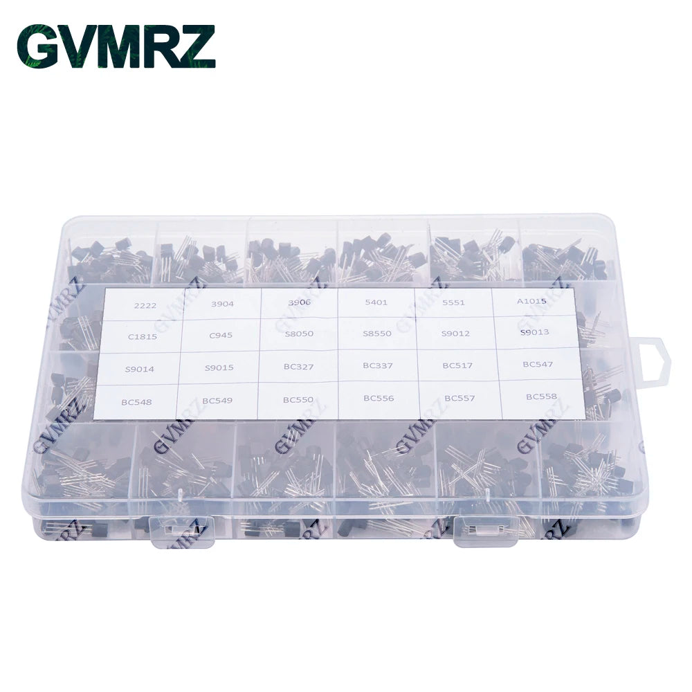 840PCS 24Values TO-92 Transistor Assortment Kit 2N2222 S8050 BC547 Box for Electronics DIY Projects