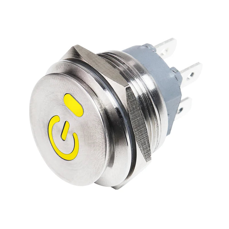 Metal Toggle Rocker Switch On Off 220v 12v 6v 22mm 2NO 4pin Latching Fixed 16A High Current LED Light Switch Car Boat Motorcycle