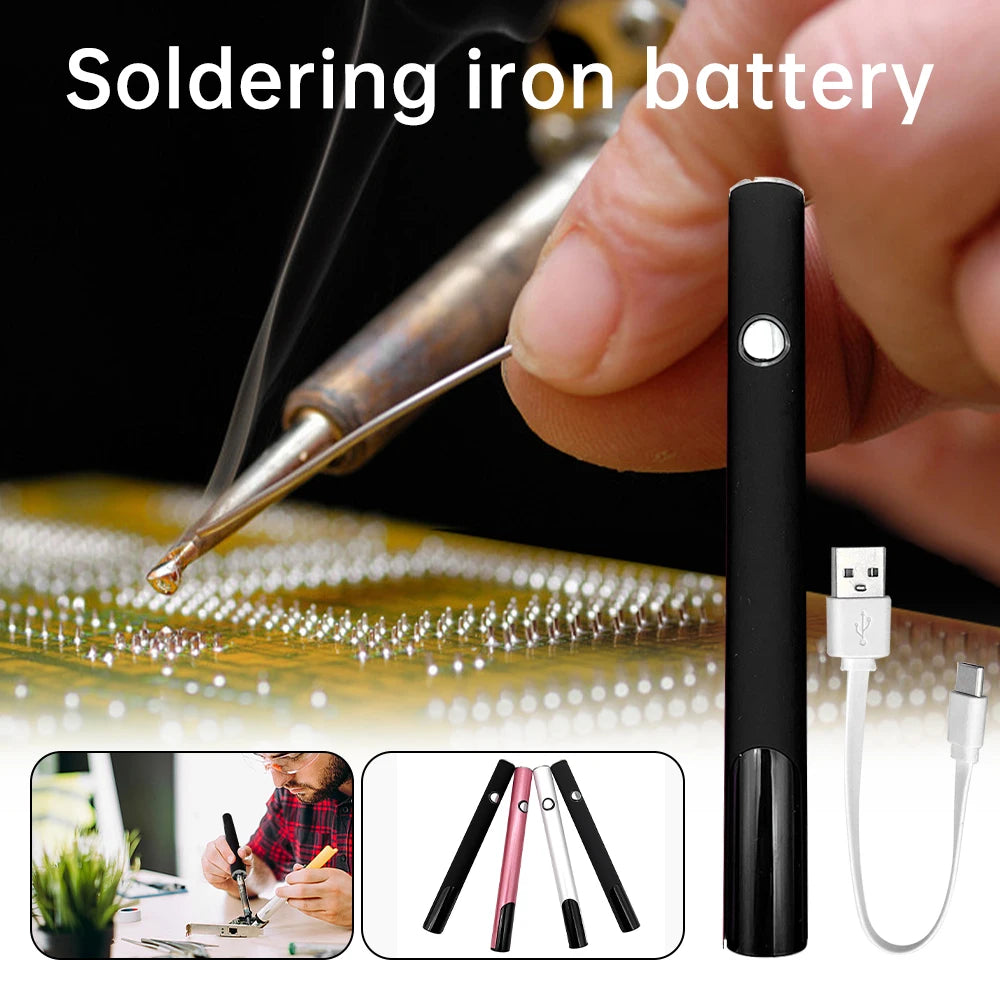 2.7V/3.4V/4.2V Adjustable USB Electric Soldering Iron Thread Battery Pen Digital Preheating Battery Solder Iron Welding Tool