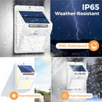 140LED Solar Security Lights Outdoor, Solar Motion Sensor Lights 270ºWide Angle Waterproof Solar Powered Durable Wall Lights