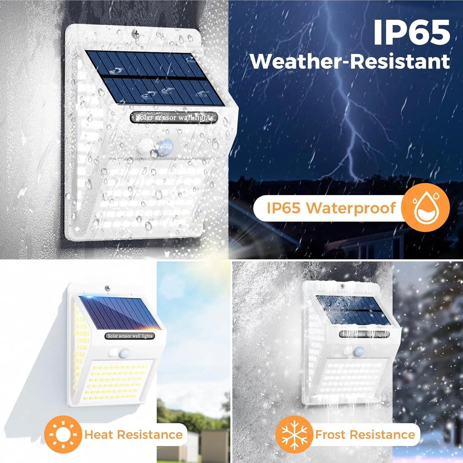 140LED Solar Security Lights Outdoor, Solar Motion Sensor Lights 270ºWide Angle Waterproof Solar Powered Durable Wall Lights