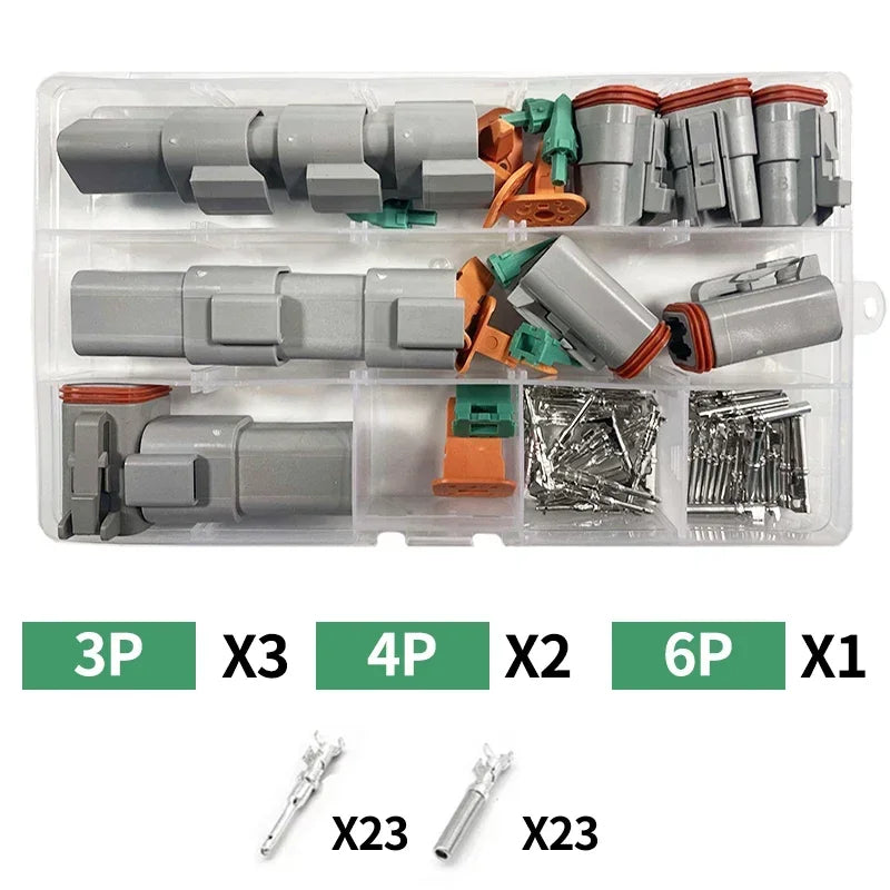 588pcs Deutsch Type Connector Kit Waterproof Wire DT Series Connector set DT06 04 2/3 / 4 pin 6/8/12 pin Sealed Plug