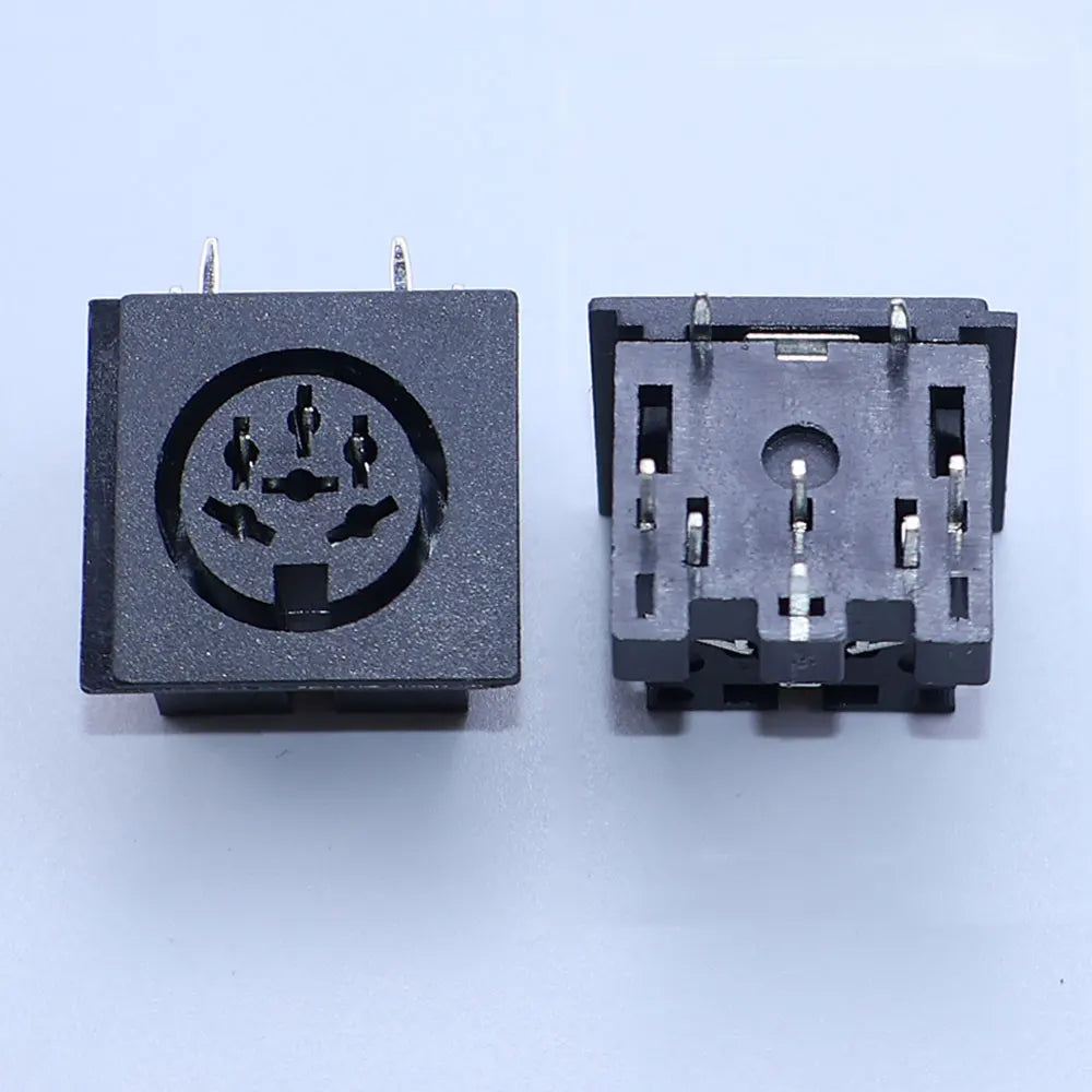 Yanxi 4 5 6 7 8 Pin Female Socket Connector Terminal Socket DIN Interface Keyboard Mouse Plug  PCB Panel Mount Power Jack