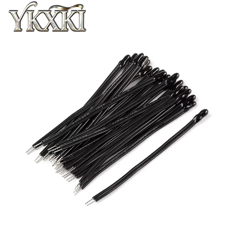 10PCS B3950 B3435 1% NTC Thermistor Thermal Resistor MF52B MF52D 10K 100K Probe strap wire 6CM 10CM Temperature control sensor