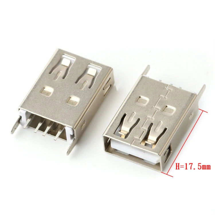10Pcs USB 2.0 4Pin A Type Female Socket Connector G54 2 Feet 90/180 Degree Data Transmission Charging USB Connector