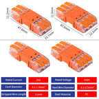 10Pcs CMK 64 Quick Lever Wire Connectors 2/3/4 In and 2/3/4 Out for Compact Plug Male Female Terminals Universal Blocks