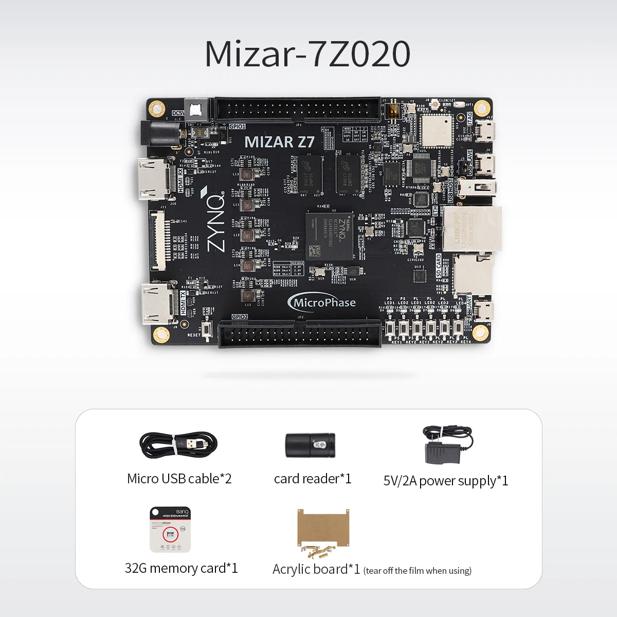 MicroPhase Xilinx XYNQ FPGA Development Board 7010 7020 PYNQ Artificial Intelligence Python
