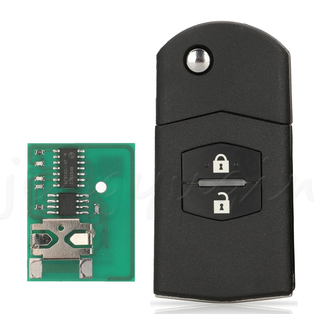 JYQ 5WK43449D 5WK43449E 5WK43449F Flip Car Remote Key 434MHz 4D63 For Mazda M2 Demio M3 Axela M5 Premacy M6 Atenza Siemens VDO