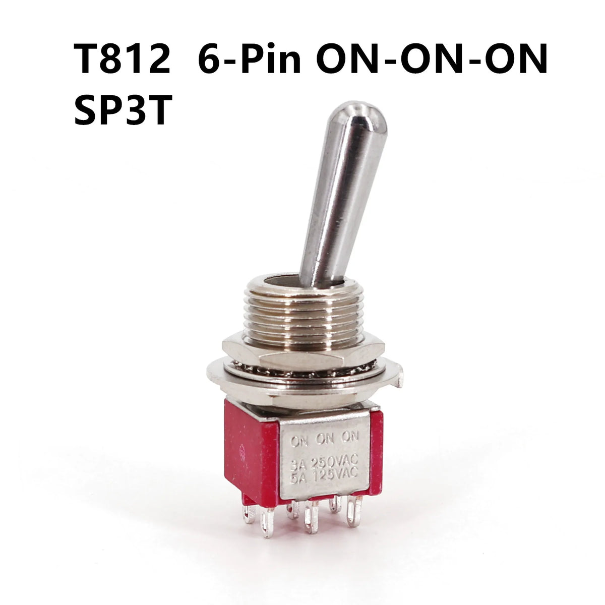 Salecom SH T80-T Z1 Large Long Handle Mini Toggle Switch 12mm Panel Mount 5A/125VAC