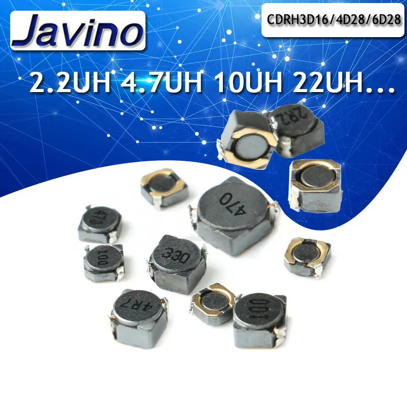 10pcs  Shielded Inductor CDRH3D16/4D28/6D28 2.2/4.7/10/22/33/47UH 100 220 SMD power inductor