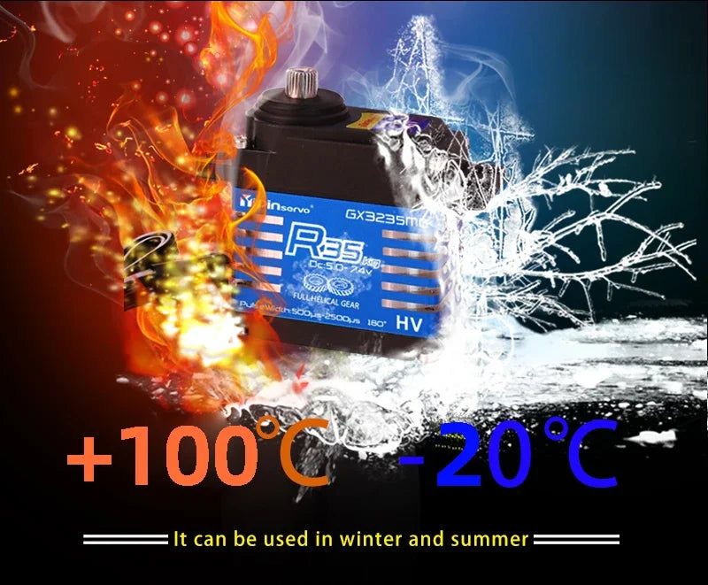 Waterproof IP68 Motor 35KG All Steel Helical Gear Digital Servo For RC Accessories 1/8 1/10 Remote Control Toy Car Robot Crawler
