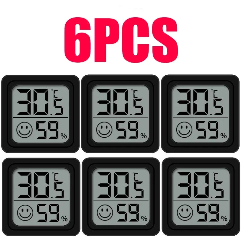 1/3/4/6 PCS Mini LCD Digital Thermometer Hygrometer Indoor Room Temperature Humidity Meter Sensor Gauge Weather Station Set