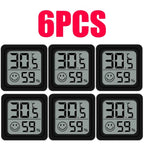 1/3/4/6 PCS Mini LCD Digital Thermometer Hygrometer Indoor Room Temperature Humidity Meter Sensor Gauge Weather Station Set
