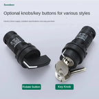 22mm Key Knob Switch 1NO/2NO/1NO1NC 2/3 Position Self Locking Select Rotary Switch Power Conversion Switch 5A on Off