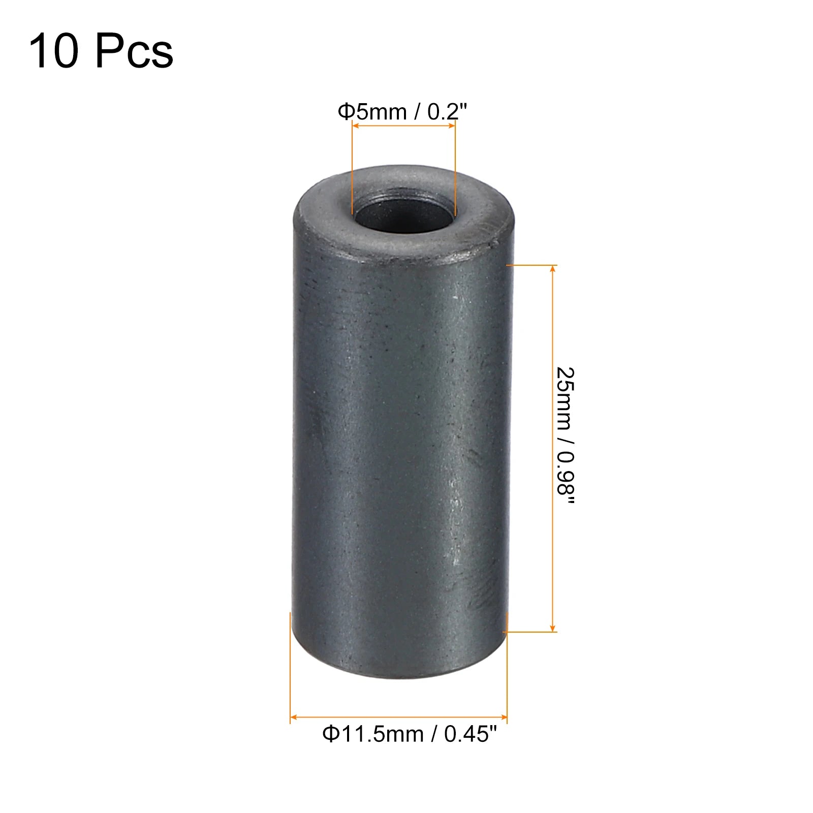 10Pcs 9.5-25mm OD Ferrite Toroid Core Transformer Inductor Coil Ring Black for EMI/RFI Filters Audio Transformers LED Lighting
