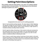 DC 3-24V Momentary/Latching Touch Sensor Switch Module JR223B Induction Capacitive Switch SI4164 MOSFET Led Light POWER Control