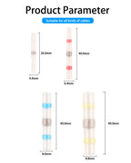 50/100/200Pcs Waterproof Solder Seal Heat Connector Shrink Butt Connectors Lug Terminals Electrical Wire Car Insulated Terminal