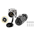 EW-LP24 Solderless Power Aviation Connector Waterproof Adapter Screw Lock Charger M24 2 3 4 5 Pin Male Plug Female Socket IP68