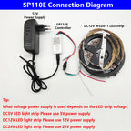 SP110E Bluetooth Controller WS2811 WS2812B LED RGB Individually Addressable Light Controller ,WS2811 WS2812 Strip Light  DC5-24V
