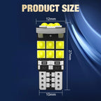 5pcs T10 W5W 194 501 Led Canbus No Error Car Interior Light T10 15 SMD 3030 Chips Pure White Instrument Lights Bulb Lamp 12V