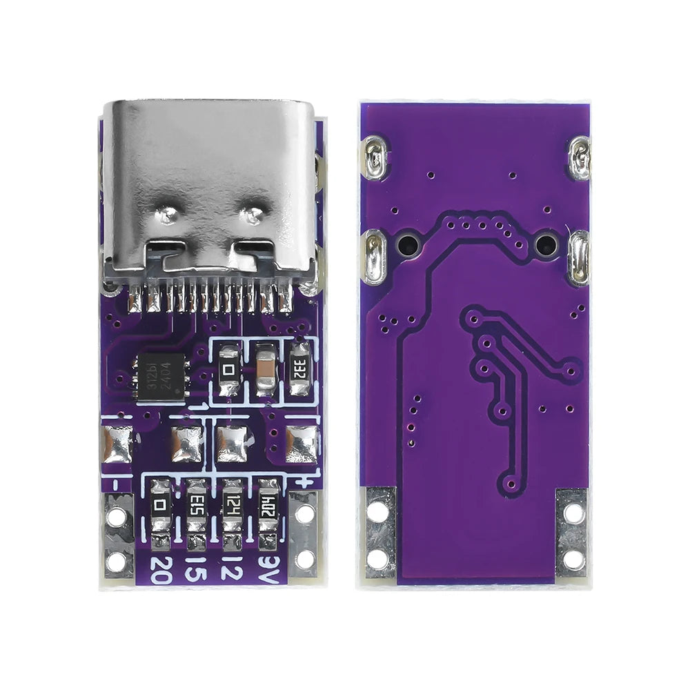 PD3.0 PD3.1 QC3.0 Deceiver Fast Charging Module DC 5/9/12/15/20/28/36/48V Voltage Trigger PD to DC Type C Interface