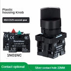 22mm XB2-ED21 XB2-ED33 XB2-ED25 Self-locking/Latching Knob Switch 10A/600V 2 Position 3 Position Select Button Switch