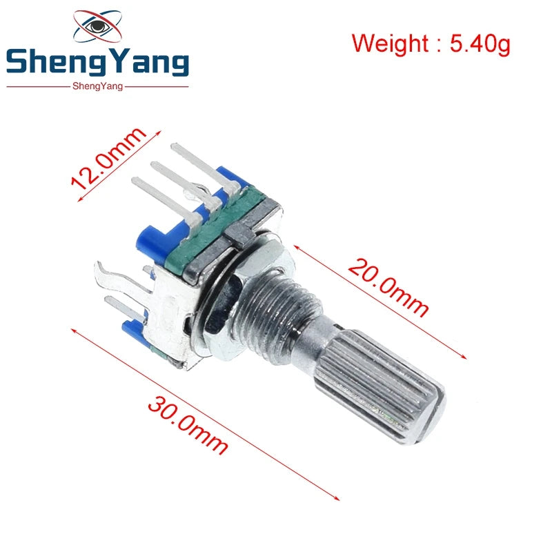 TZT 1/5/10PCS Plum handle 15mm 20mm rotary encoder coding switch / EC11 / digital potentiometer with switch 5 Pin