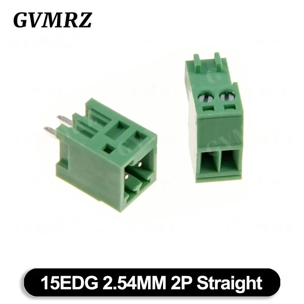 5Set/lot 15EDG 2.54mm PCB Seal Screw Terminal Block 2 ~ 12 Pin KF15EDG 2.54 Male Plug + Female Socket Pin Header Wire Connector